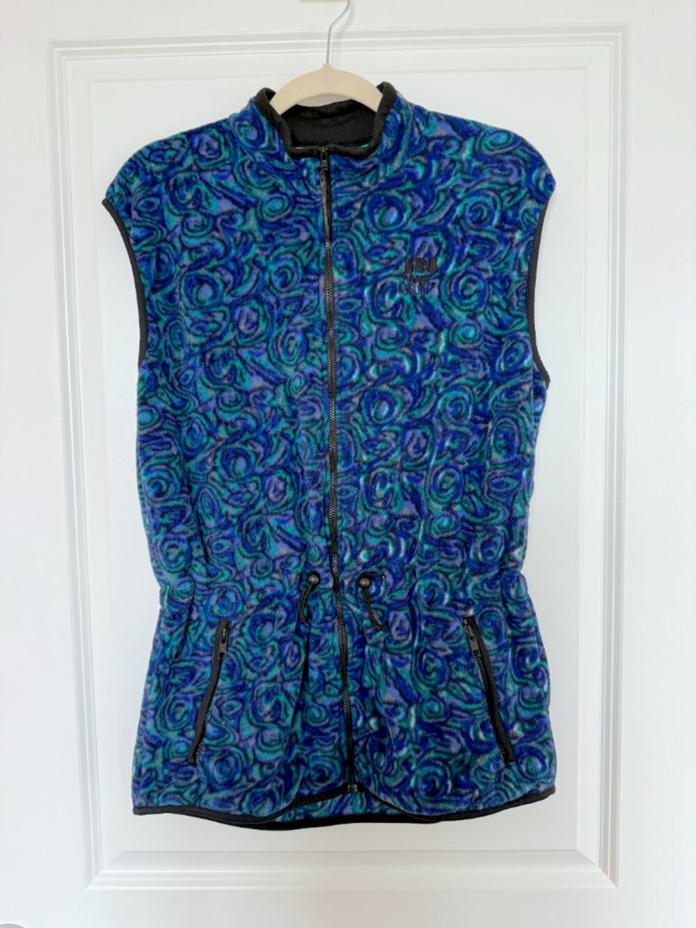 Vintage Funky InSport Polartec Full Zip Vest Cinch Waist - Size Medium